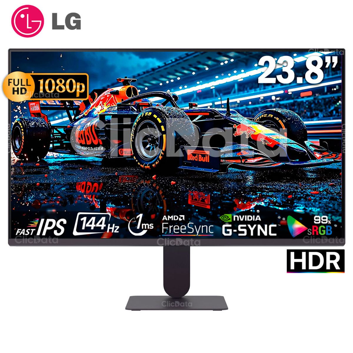 LG - MONITOR LG LED 24 IPS FHD 24G411A-B 144HZ 1MS DP/HDMI
