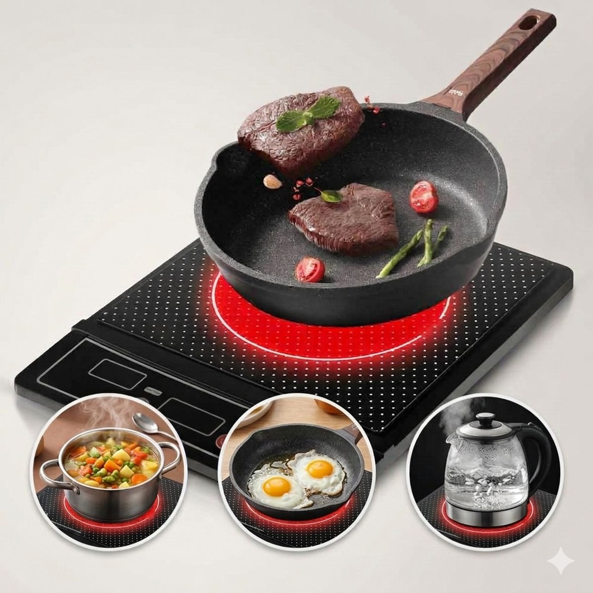 OEM - Cocina Eléctrica de Inducción  - Diseño Compacto 28x34cm Alta Eficiencia