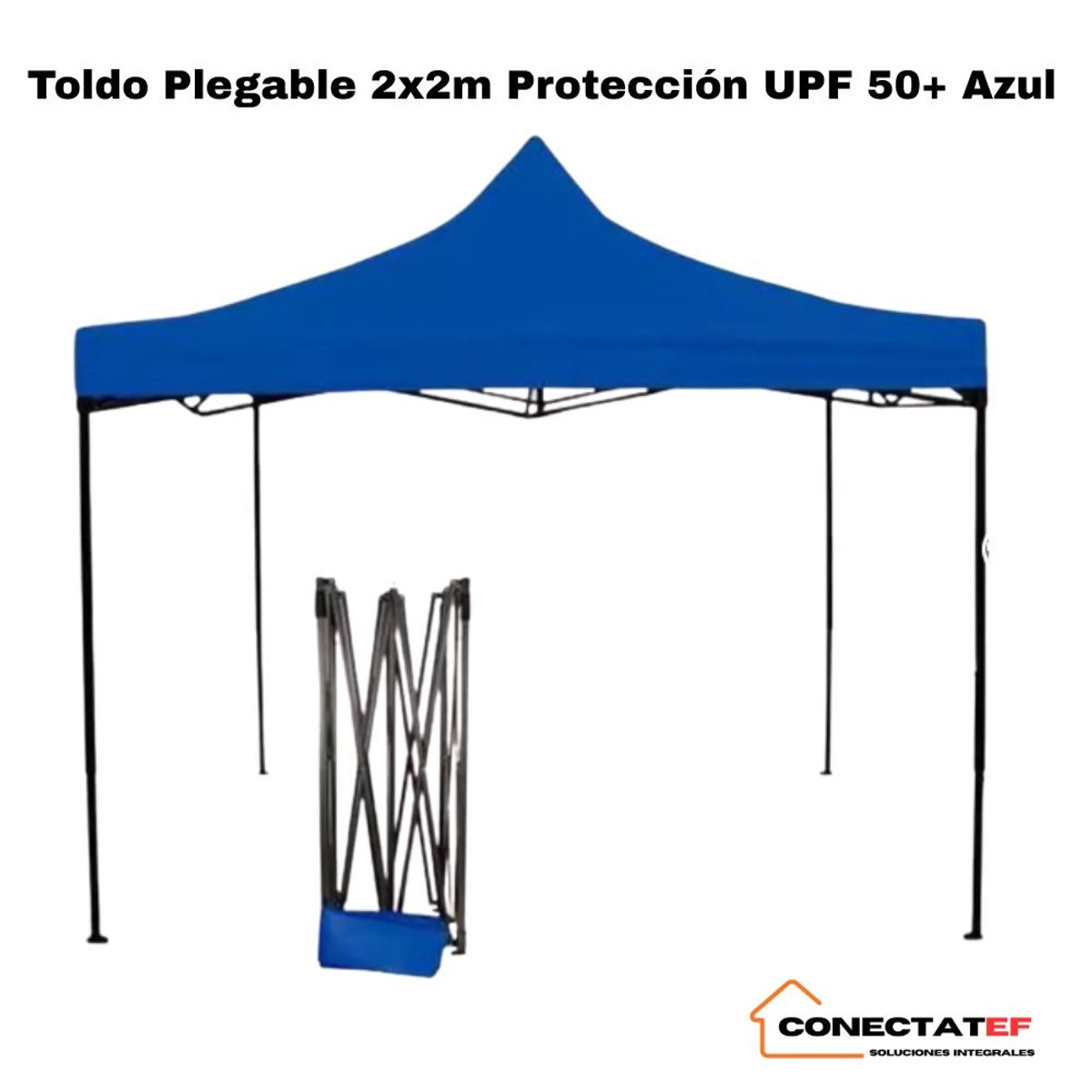 GENERICO - Toldo Plegable  2x2 Protección UPF 50+ Azul