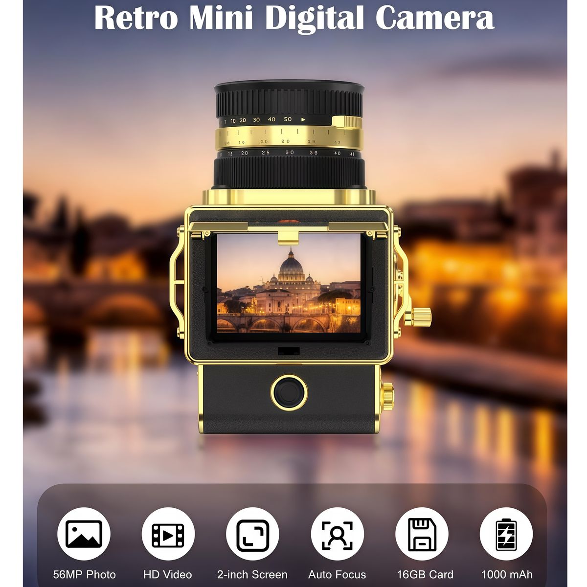 RENVMEXY - Retro Digital Cámara M31  Control Joystick  Zoom 16x  2.7K  Envío Rápido