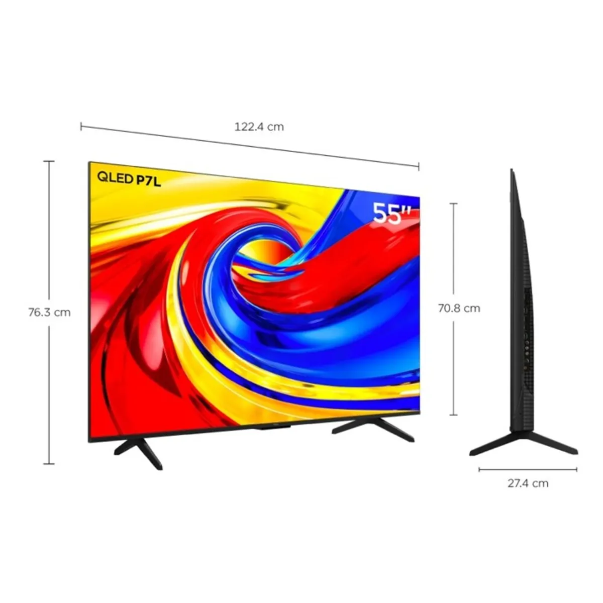 TCL - Televisor TCL 55'' QLED Premium 4K UHD Google TV 55P7L Año 2026