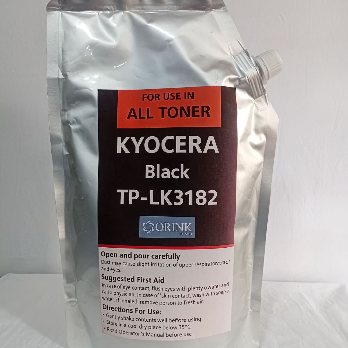 GENERICO - Polvo de Tóner Compatible Orink LK3182 1Kg para Kyocera Recarga TK-3182 TK-3190 Hasta 20,000 Páginas