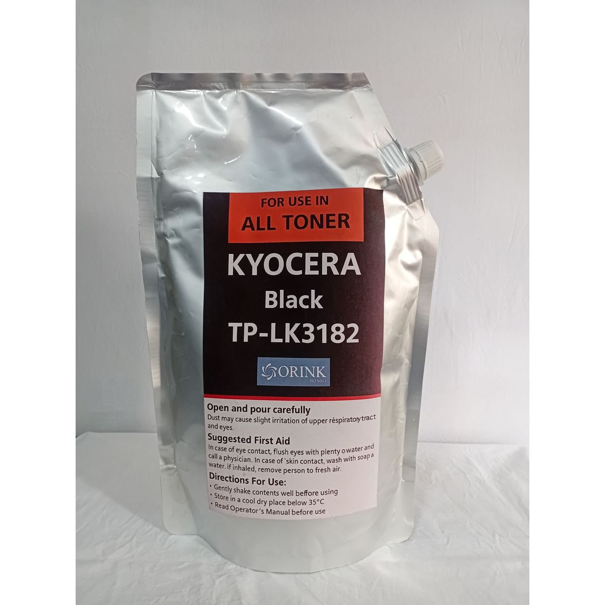 GENERICO - Polvo de Tóner Compatible Orink LK3182 1Kg para Kyocera Recarga TK-3182 TK-3190 Hasta 20,000 Páginas