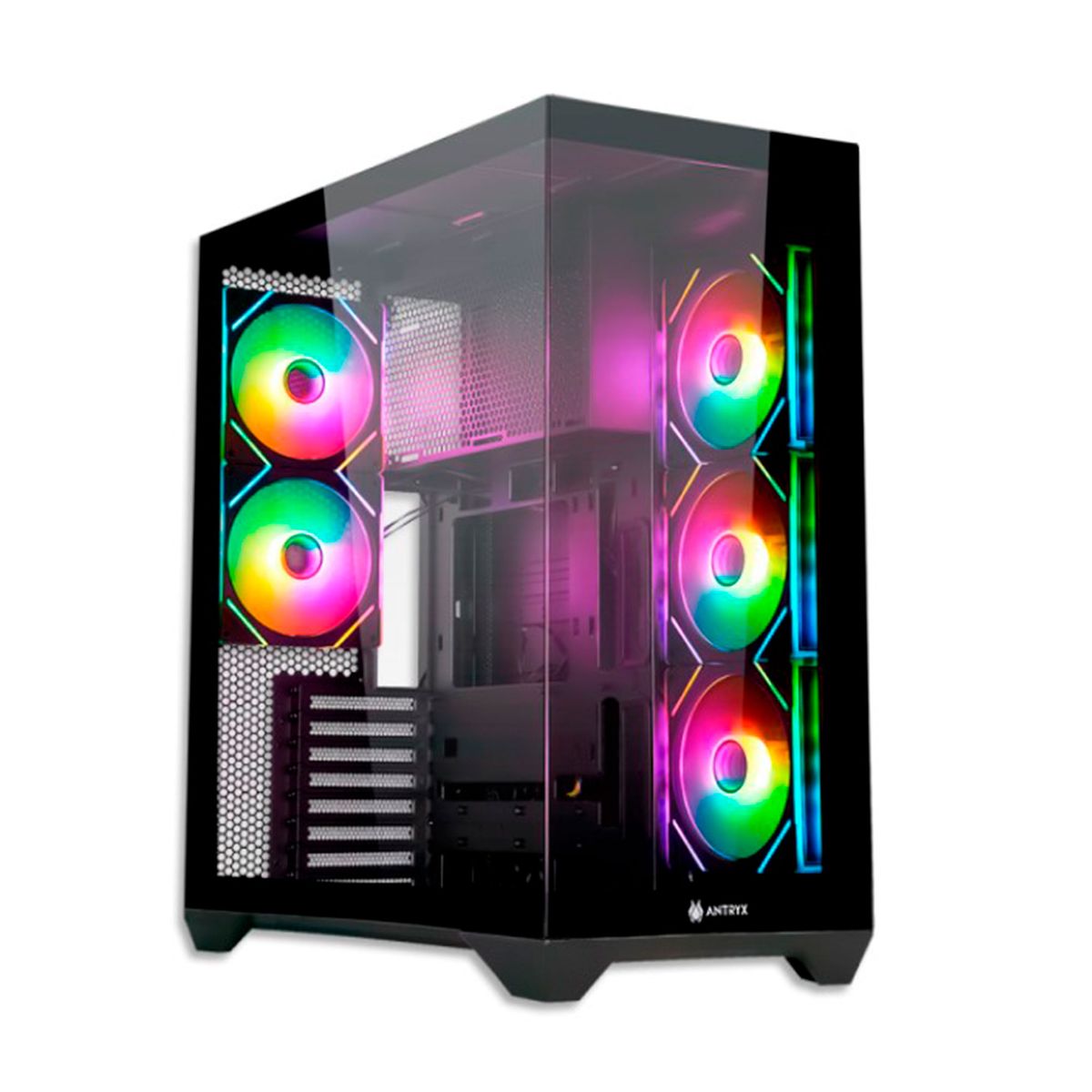 ANTRYX - CASE ANTRYX FX 970 PRO 2 VIDRIO RGB FAN 140MM X5 NEGRO l PN AC-FX970BK