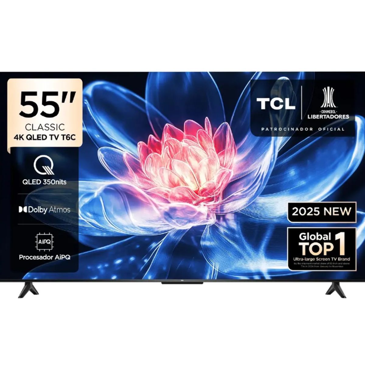 TCL - Televisor TCL 55” QLED 4K 55T6C con Google TV - Modelo 2025