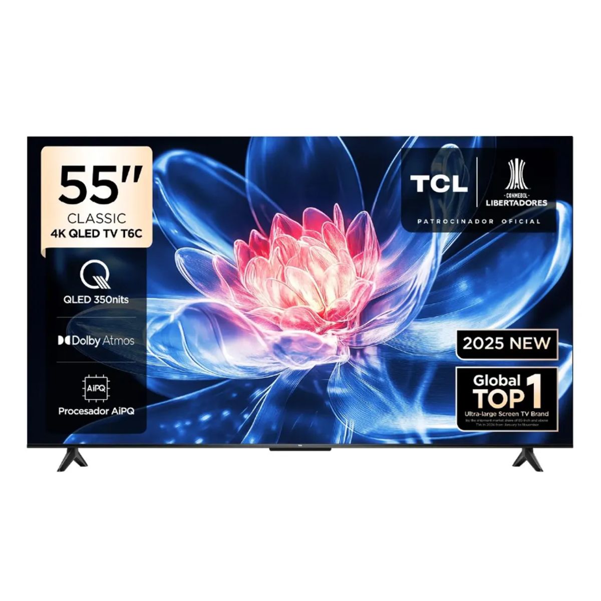 TCL - Televisor TCL 55” QLED 4K 55T6C con Google TV - Modelo 2025