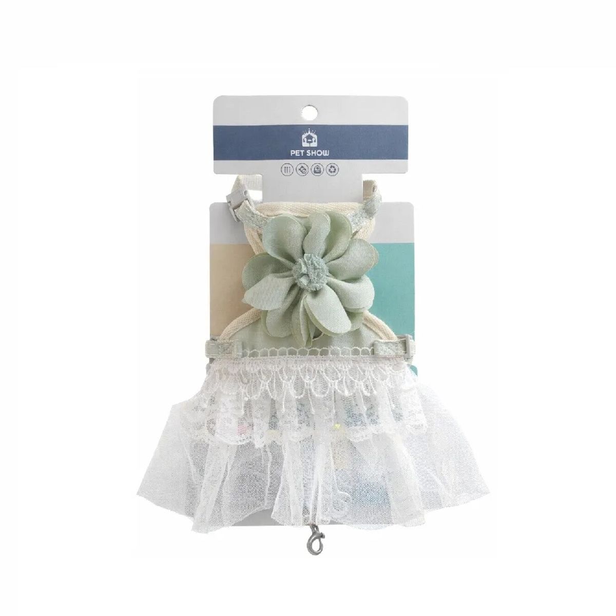 GENERICO - Arnés Pechera Vestido Para Mascotas Perros Y Gatos Pequeños Color Verde