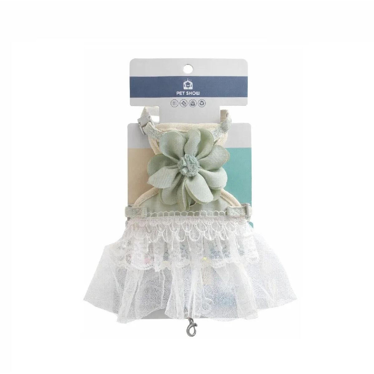 GENERICO - Arnés Pechera Vestido Para Mascotas Perros Y Gatos Pequeños Color Verde