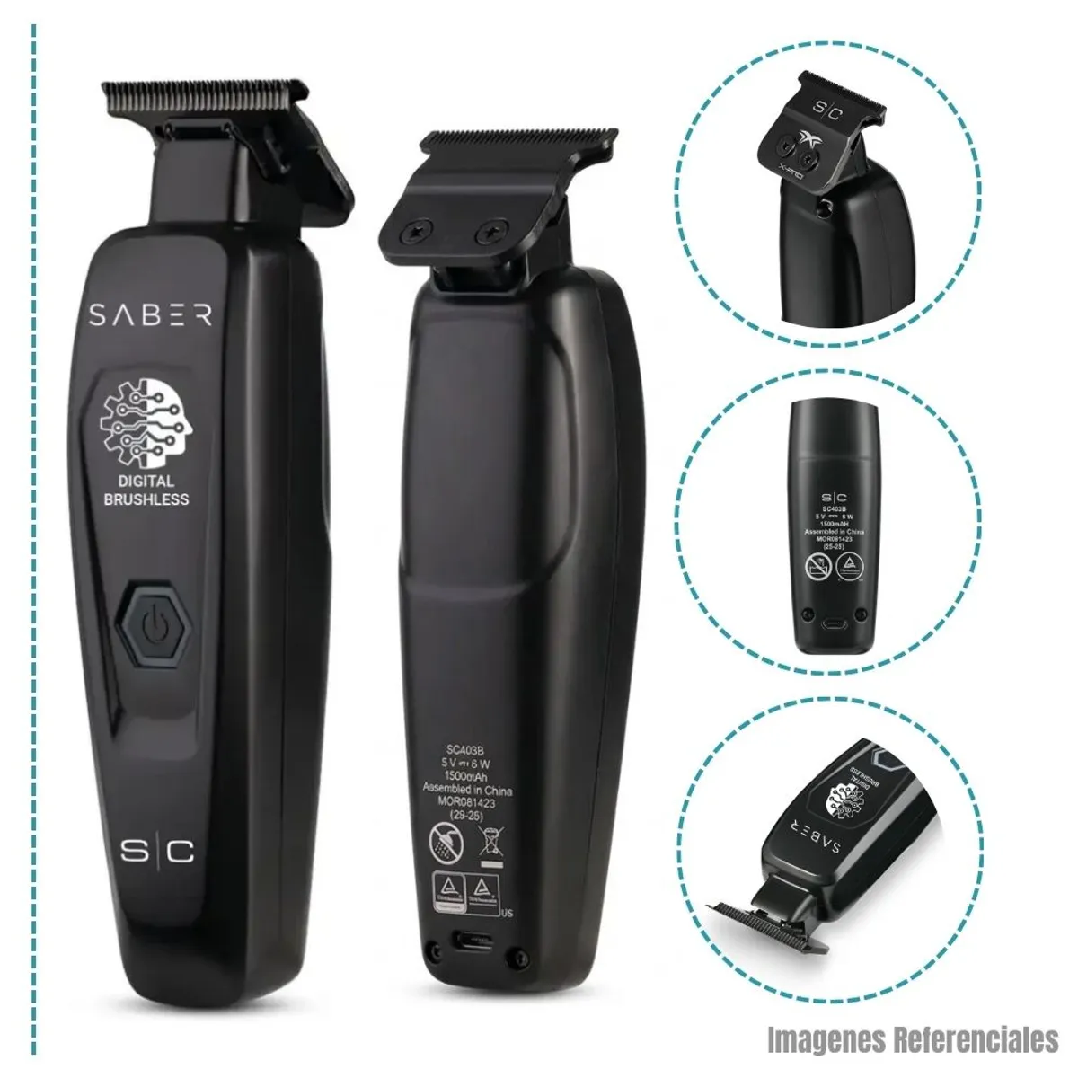 GENERICO - Trimmer Cordless StyleCraft Saber Black SC405B