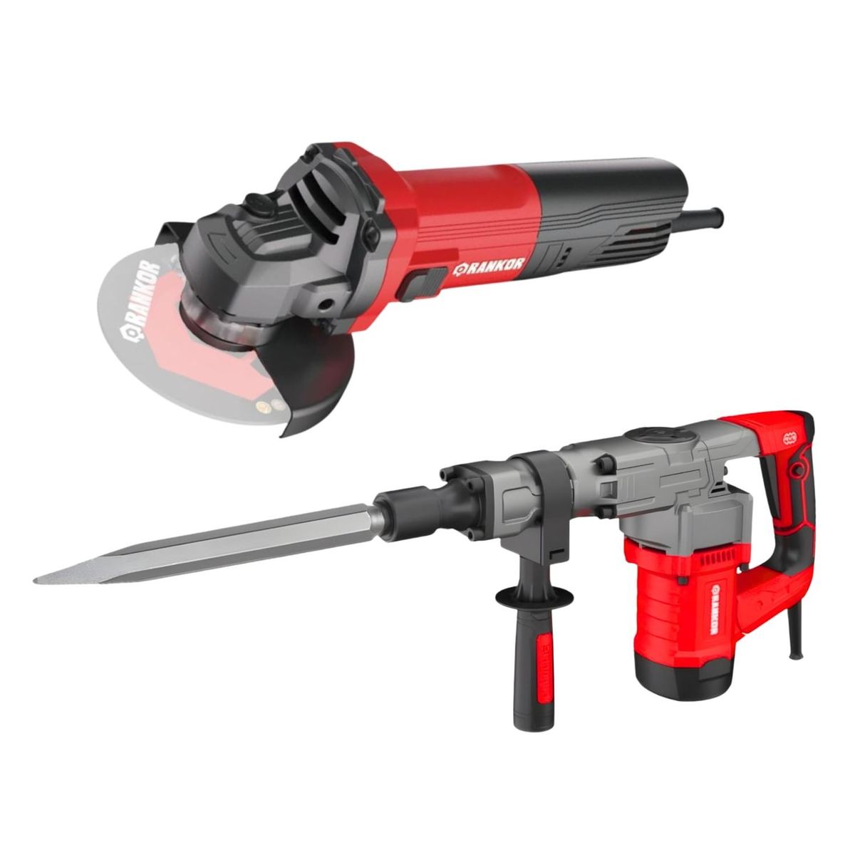 RANKOR - Martillo Demoledor 1300w + Amoladora 950w Rankor