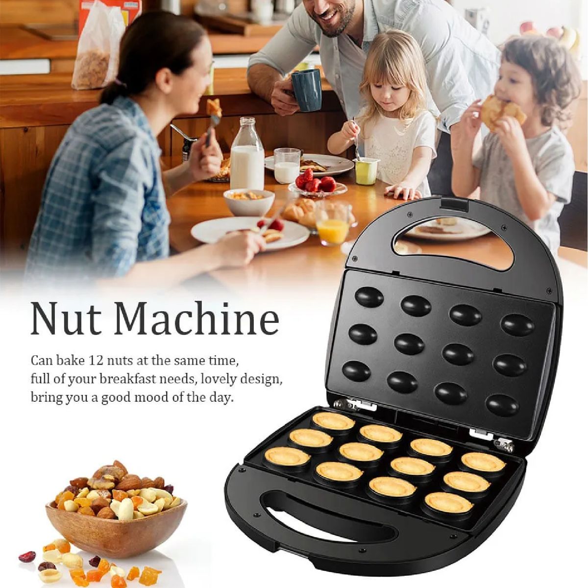 GENERICO - Máquina Horno Portátil para Hacer Galletas de Nuez Nut Maker