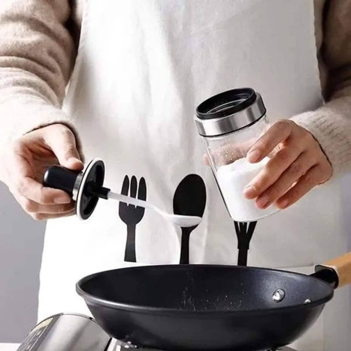 INSPIRA MARKET - Set de Utensilios de Cocina + Set x5 Condimenteros  Súper Pack