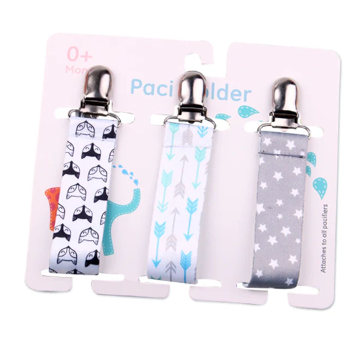 GENERICO - Pack x 3 CLIP SUJETADORES DE CHUPON