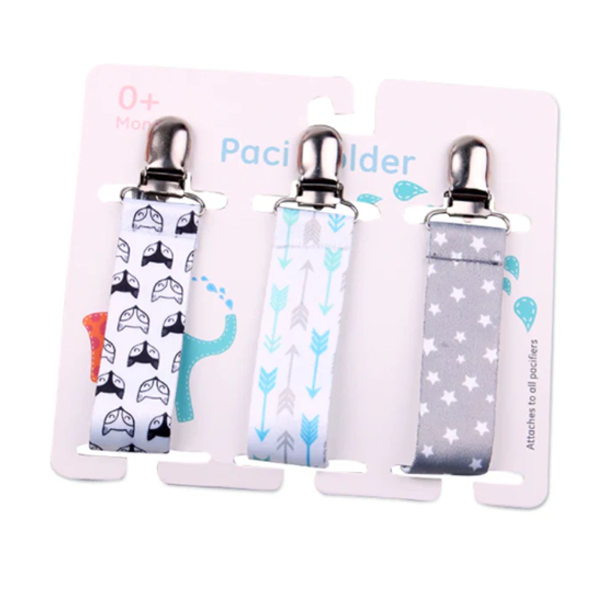 GENERICO - Pack x 3 CLIP SUJETADORES DE CHUPON