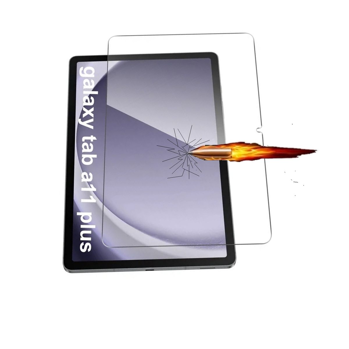 GENERICO - Mica de Vidrio Templado + Lapiz tactil Dorado Para Samsung Galaxy Tab A11 Plus SM-X230