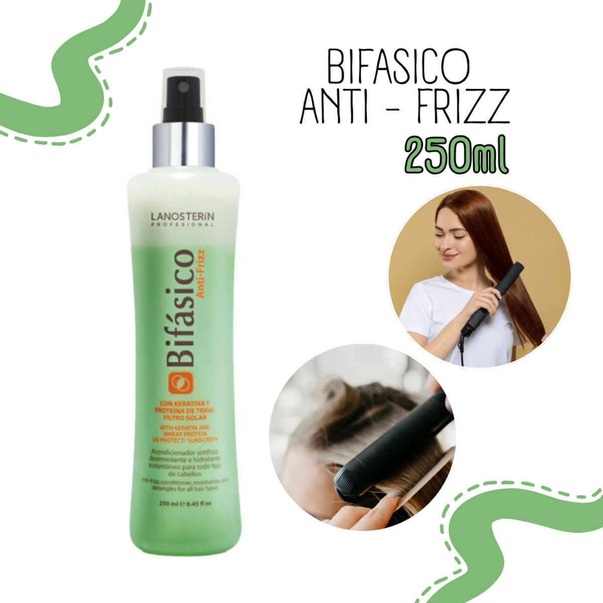 LANOSTERIN - Bifasico Anti-Frizz - Frasco 250 ML