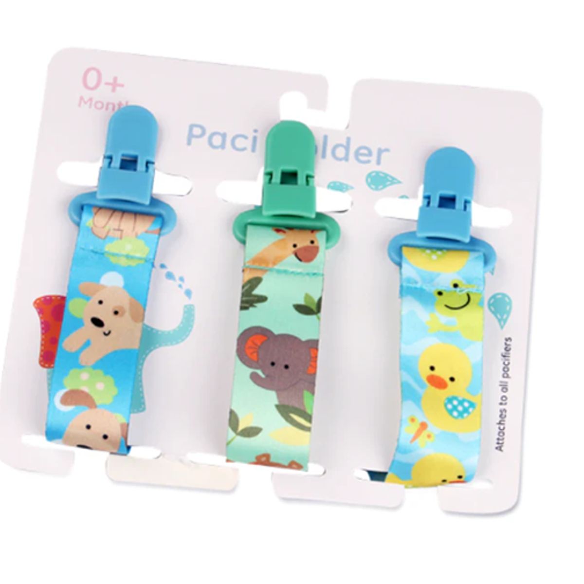 GENERICO - Pack x 3 CLIP SUJETADORES DE CHUPON Modelo 4