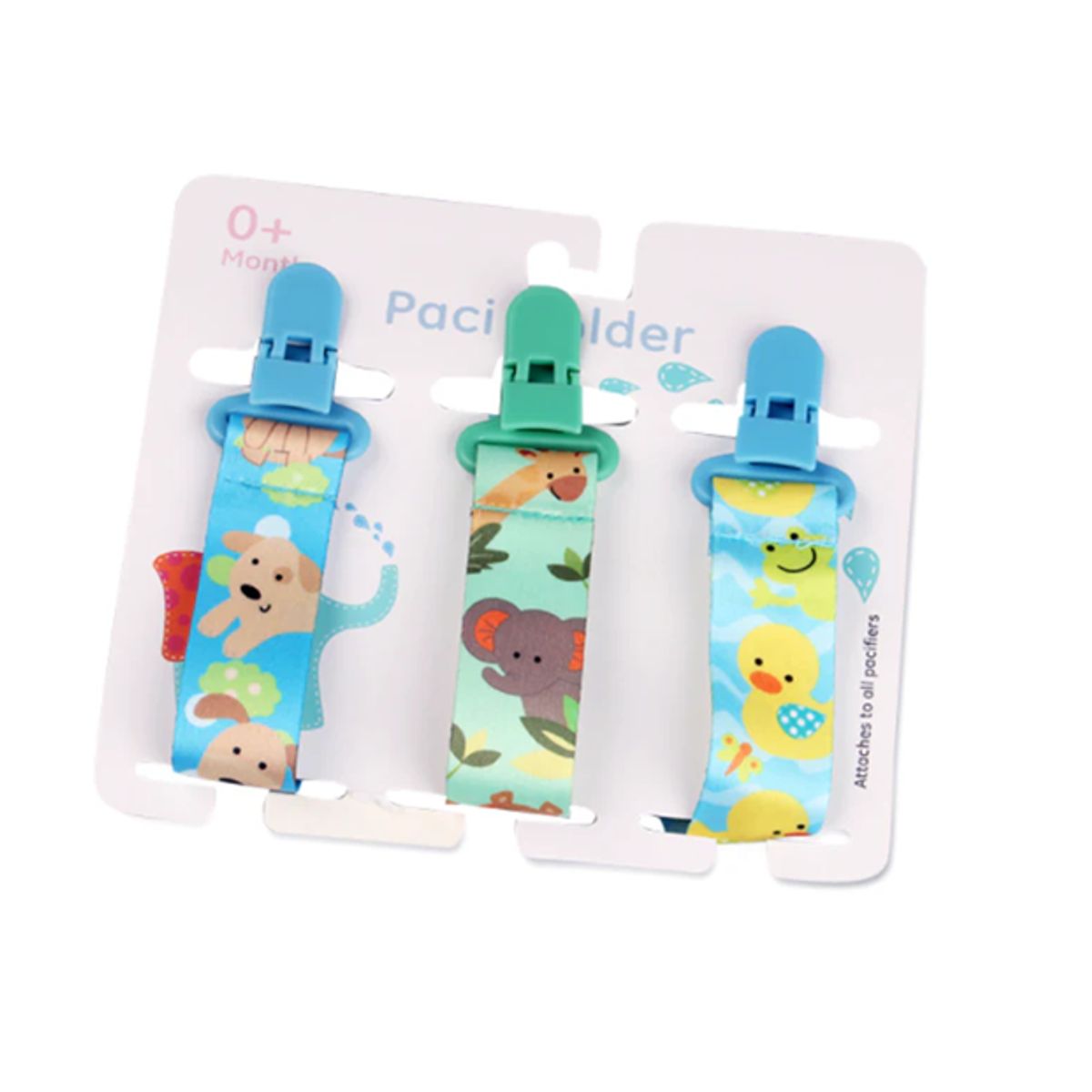 GENERICO - Pack x 3 CLIP SUJETADORES DE CHUPON Modelo 4