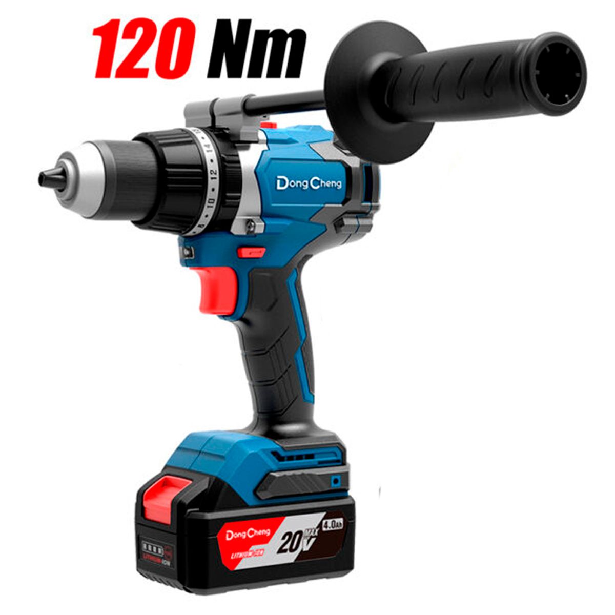 DONGCHENG - Combo Dongcheng Brushless DCKIT57.02FK Taladro Percutor 12 120Nm + Amoladora 5 Hombre Muerto