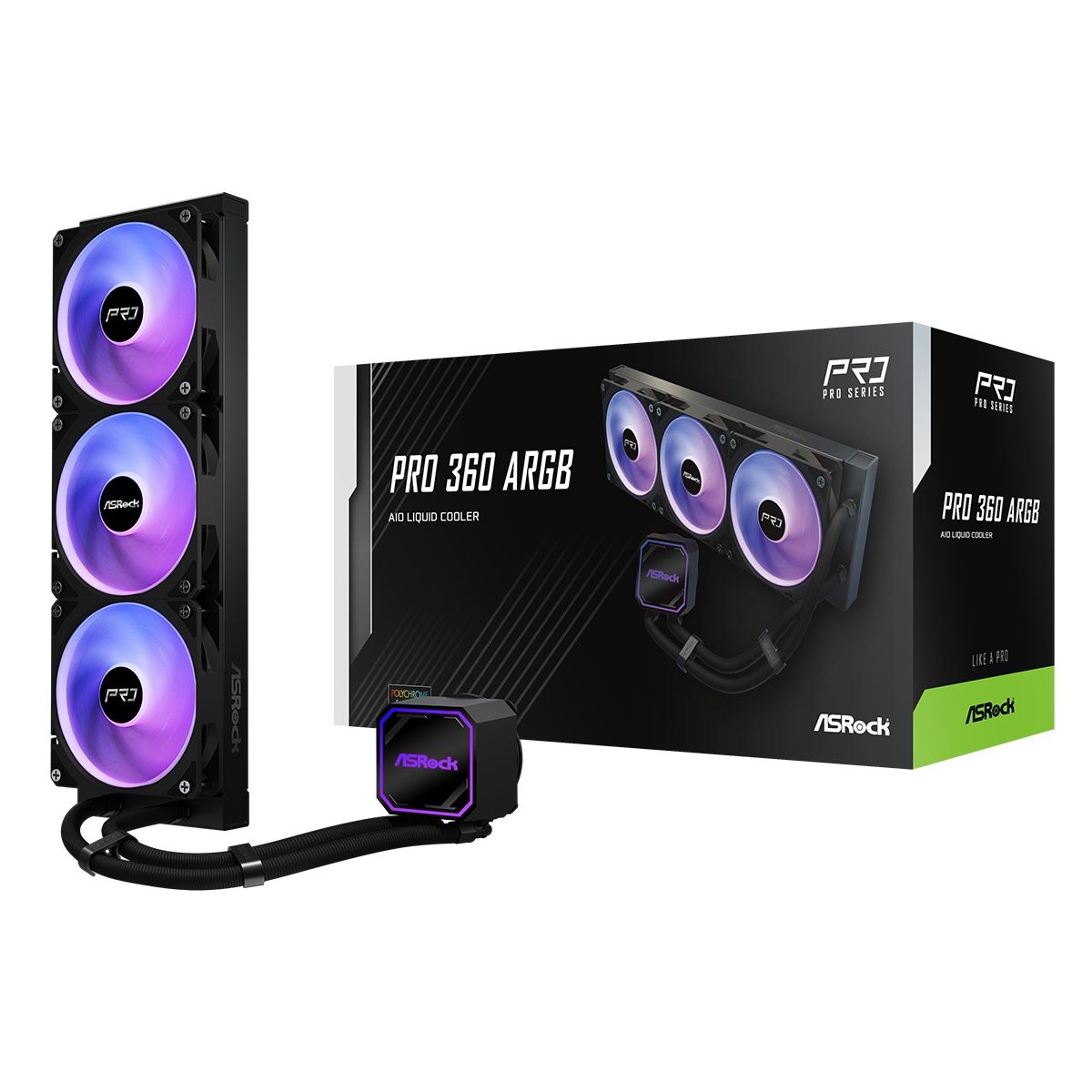 ASROCK - COOLER ENFRIAMIENTO LIQUIDO ASROCK PRO 360 ARGB INTEL / AMD