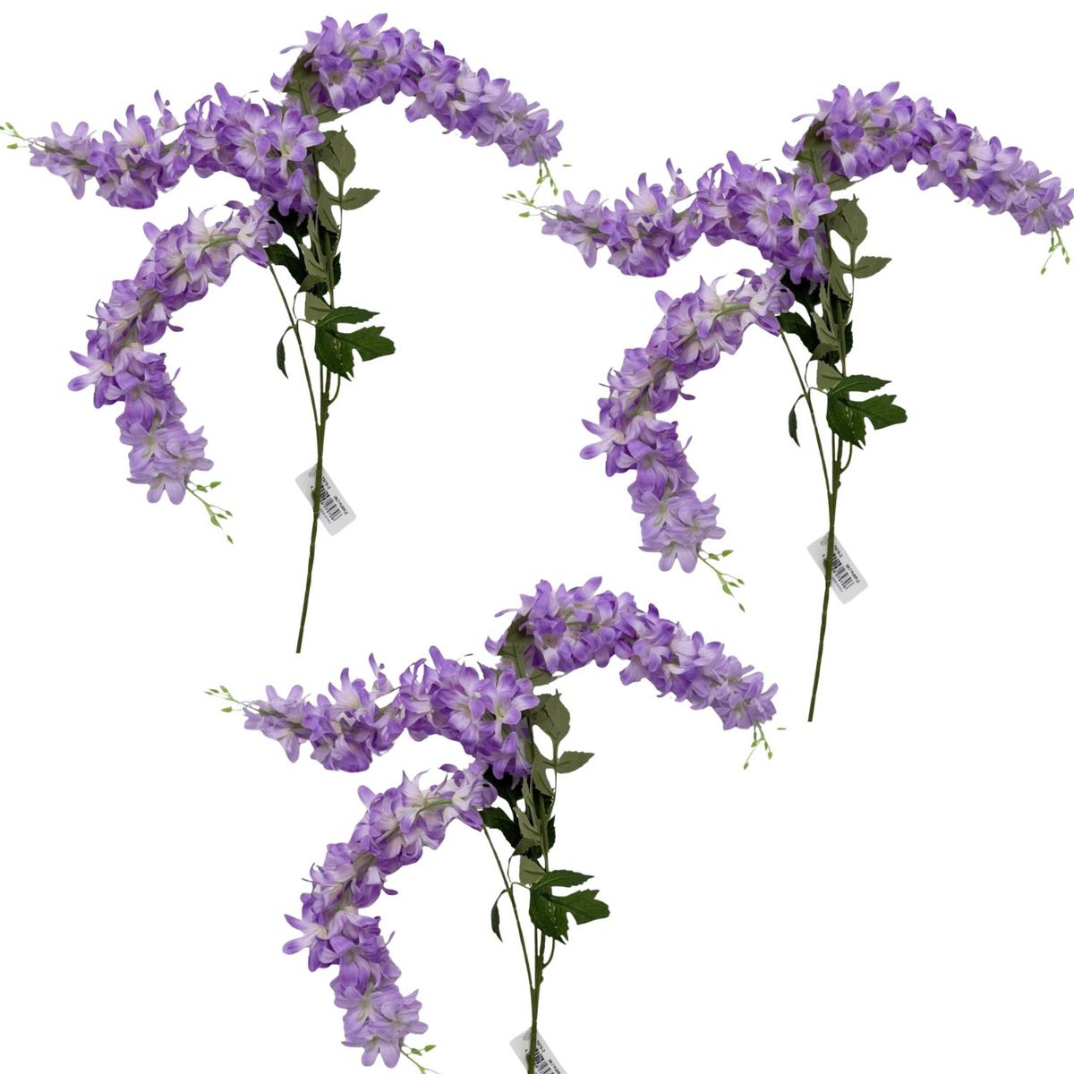 FLORIPA - Pack de 3 Colgantes De Mini Flores Moradas Artificiales De 90Cm 7970-2Mo FLORIPASTORE