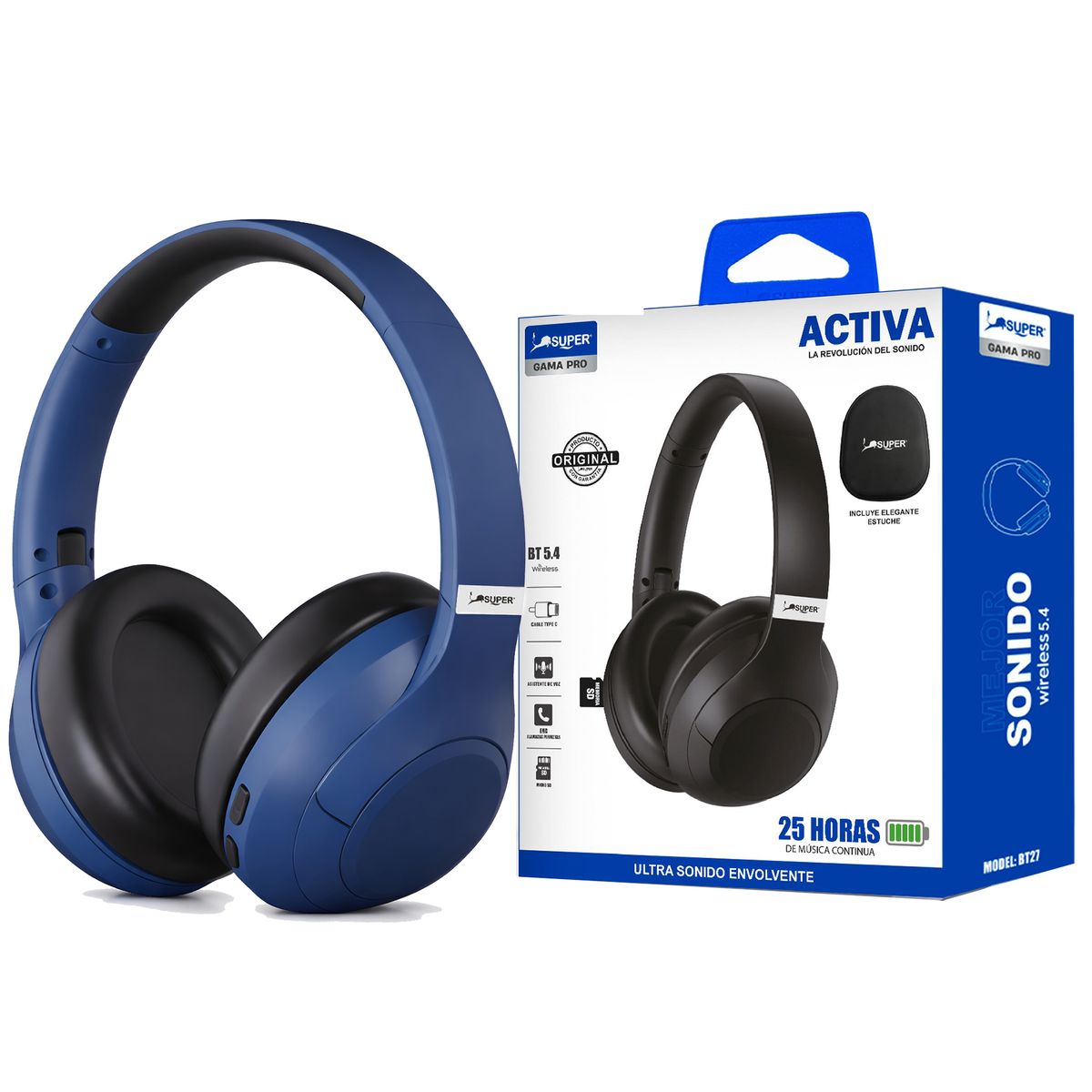 Audífonos Bluetooth Con Estuche 25Hrs Azul, marca OEM - Foto 2