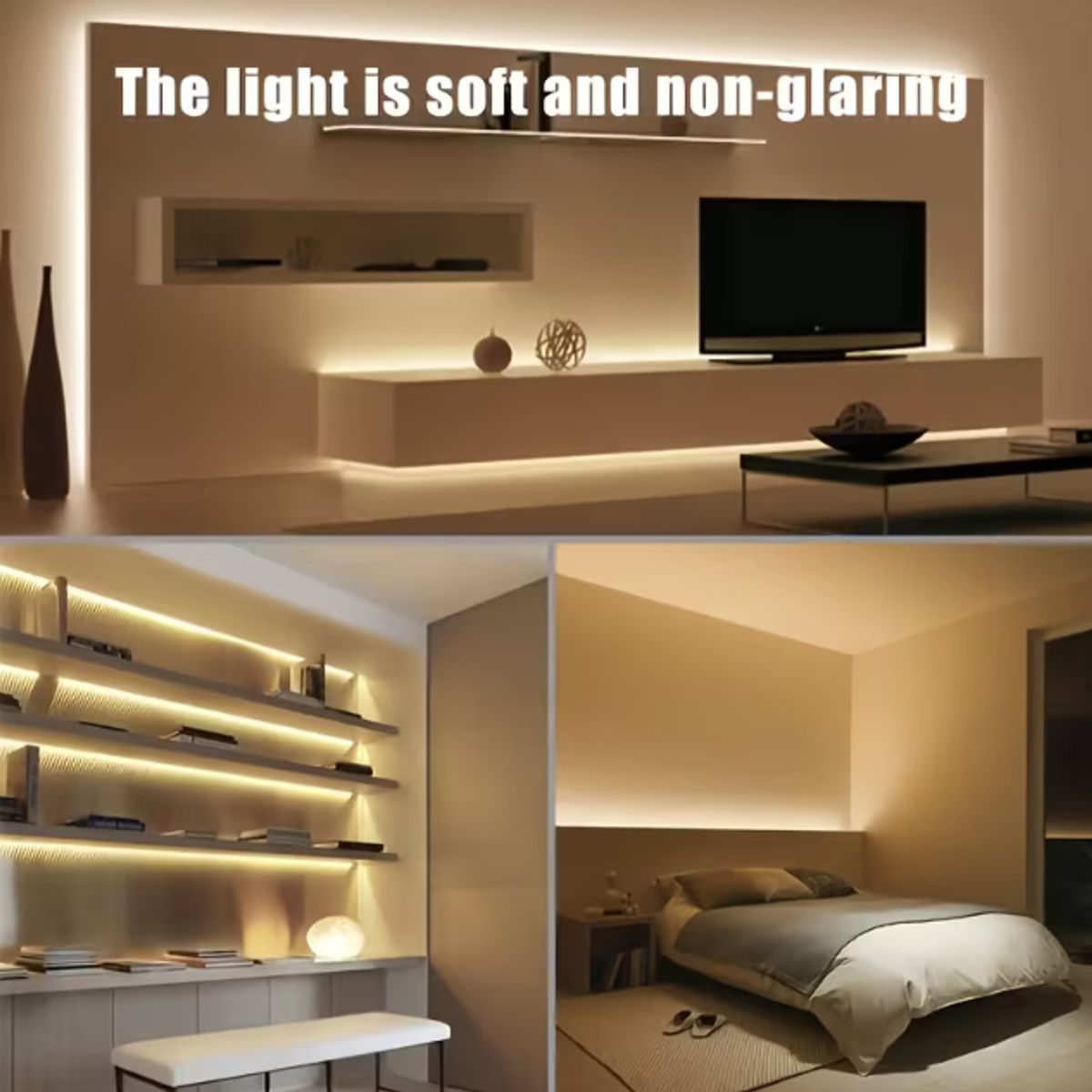 GENERICO - Tira LED USB 1 Metro 5V Luz Cálida Flexible Decorativa