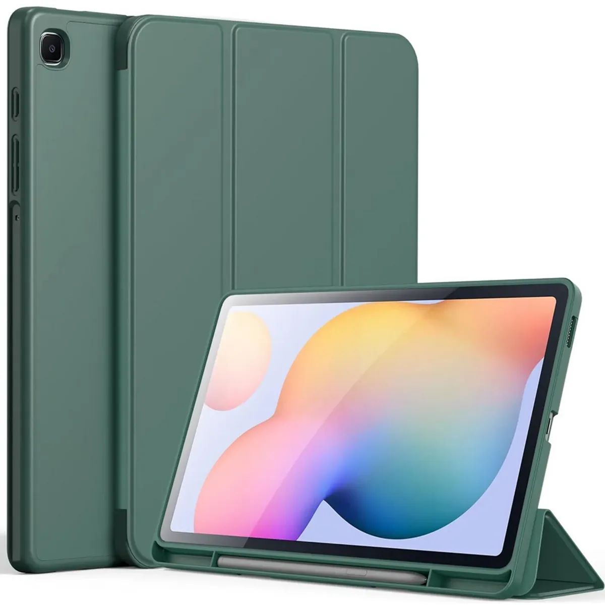 GENERICO - Funda P/Samsung Galaxy Tab S6 Lite 10.4 202-2020 Con Portalápiz - VERDE