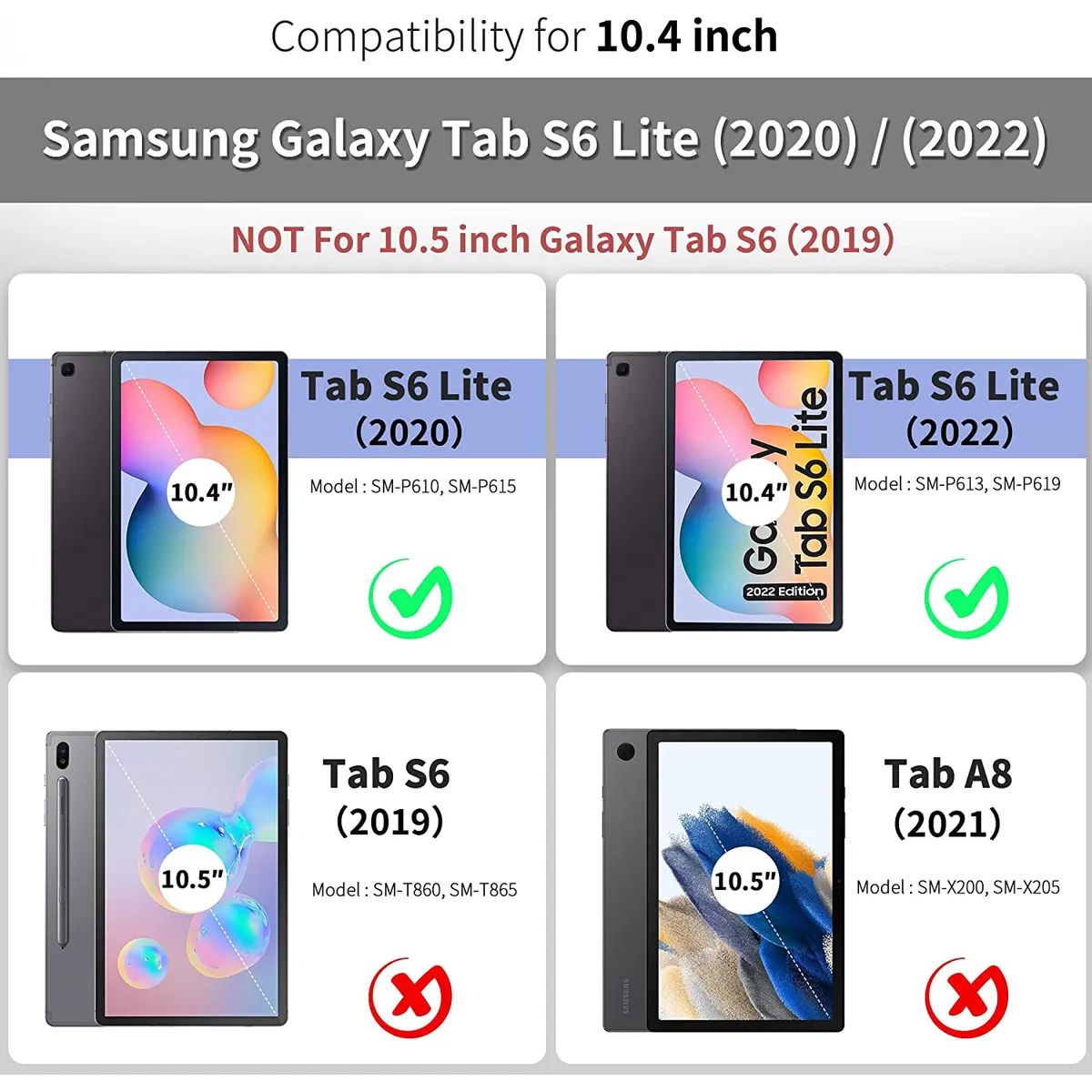 GENERICO - Funda P/Samsung Galaxy Tab S6 Lite 10.4 202-2020 Con Portalápiz - VERDE