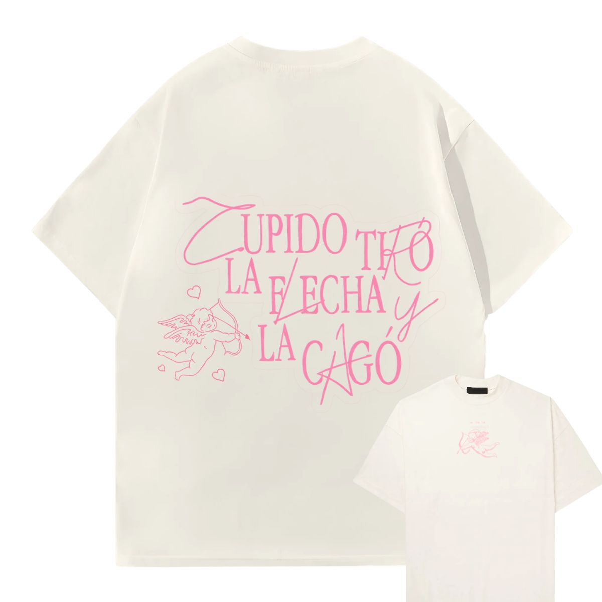 GENERICO - Polo Oversize Tini Algodón Perla Oversized