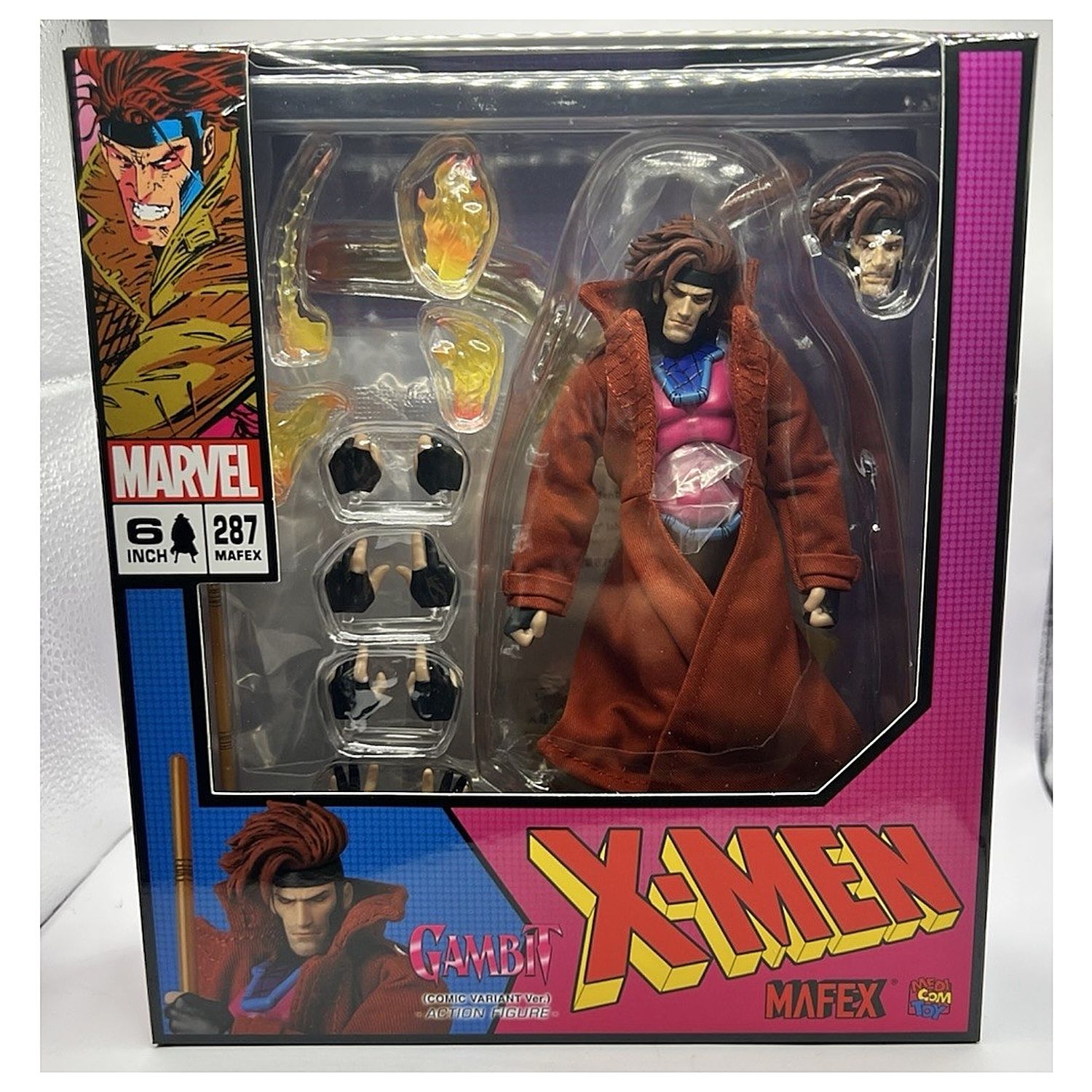 Figura X-Men Marvel Comics MAFEX 287 Gambit Comic Variant MARVEL