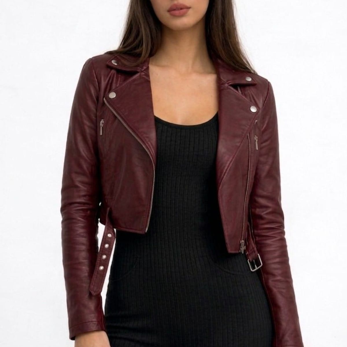 GENERICO - CASACA DE TEMPORADA BIKER CON CORREA