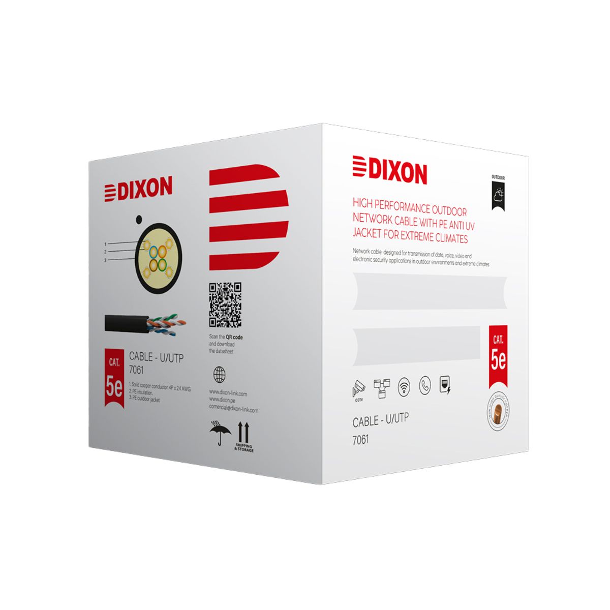 DIXON - Cable de red Dixon Cat5 7061 LSZH 305Mts conectividad