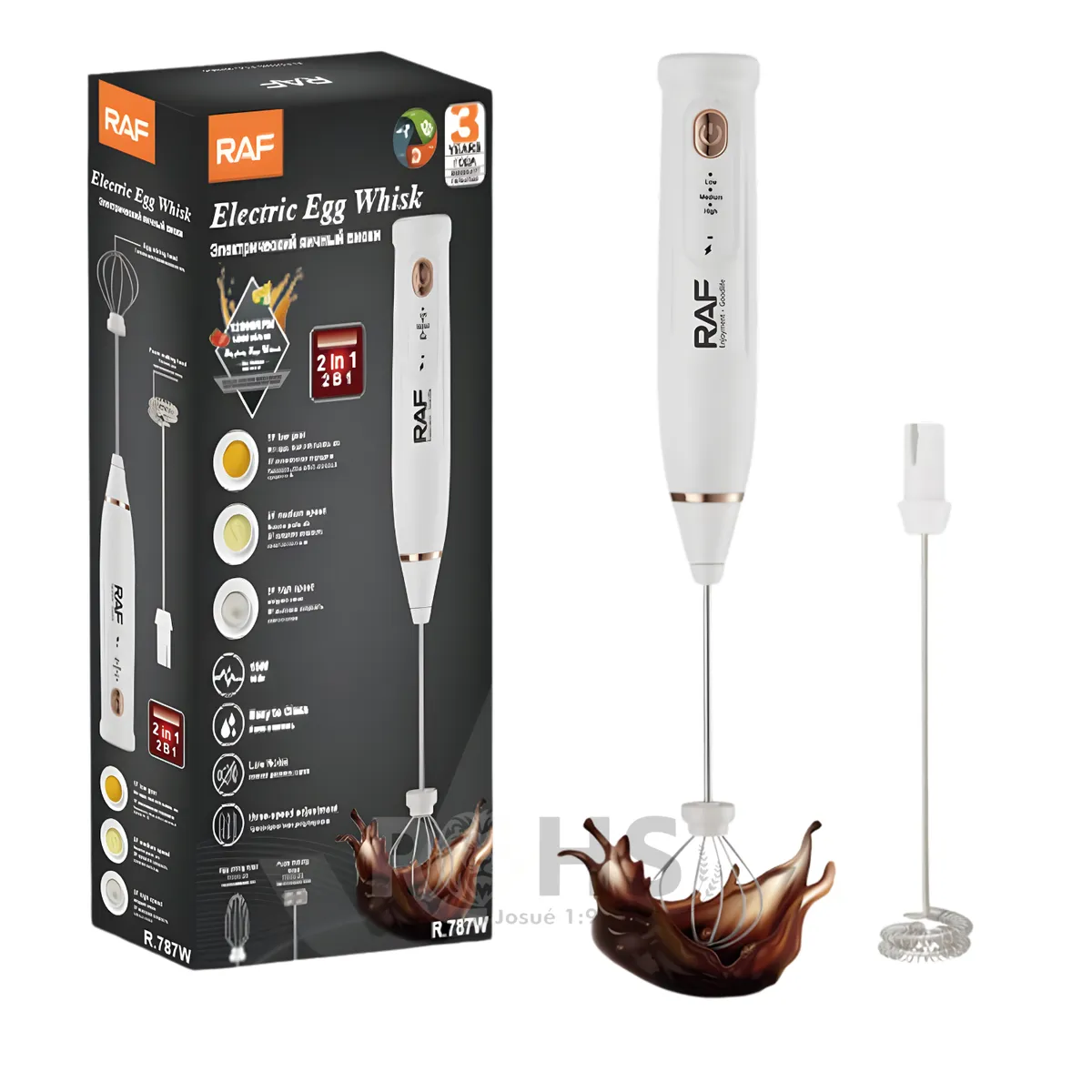 OEM - BATIDORA DE MANO PARA CAFE  2 EN 1 RAF