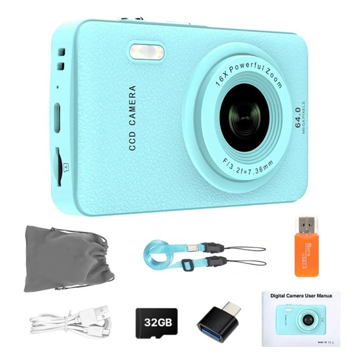 GIOIO - Cámara Digital Hd Para Niños W&o Fotos Imprimibles 32gb