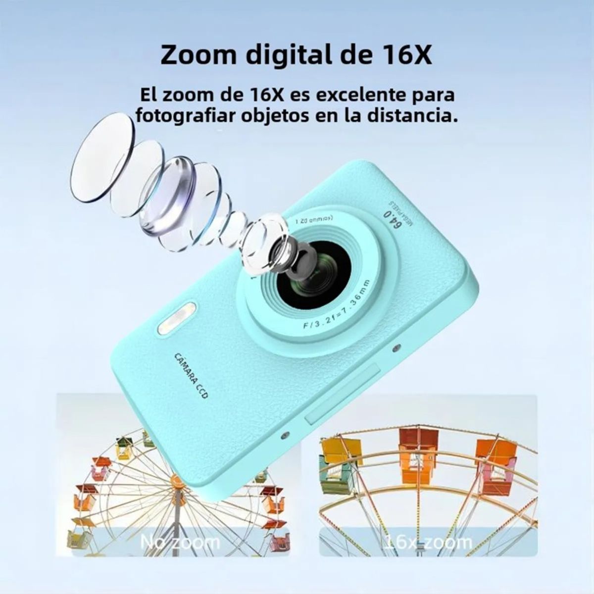 GIOIO - Cámara Digital Hd Para Niños W&o Fotos Imprimibles 32gb