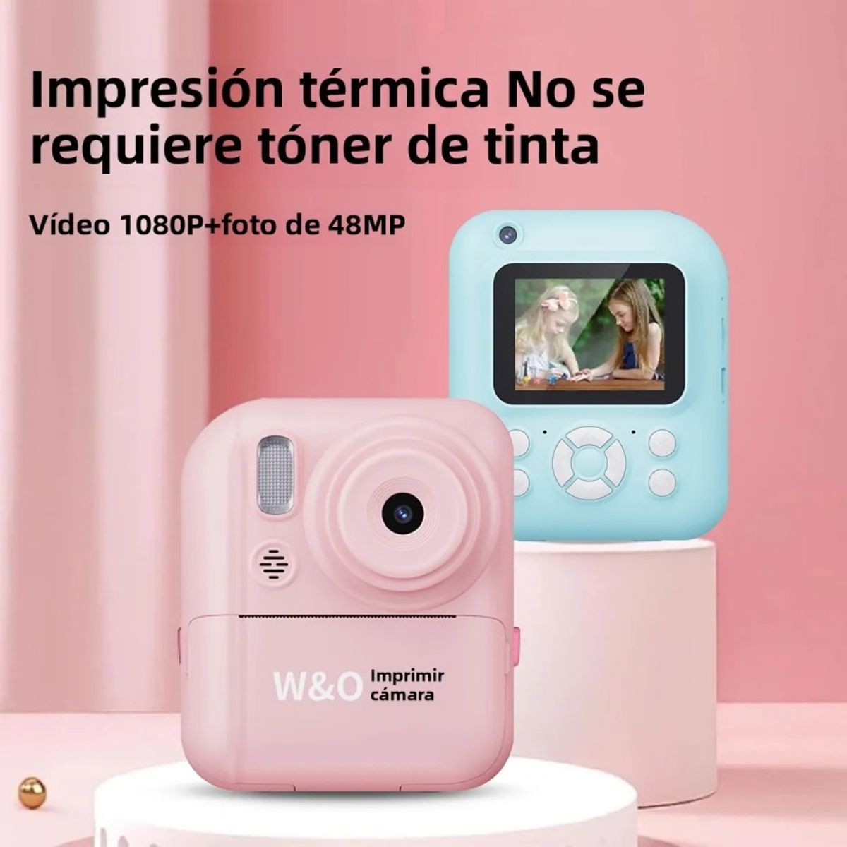 GIOIO - C¡mara Digital Hd Para Niños W&o Juguete Foto Video 32g Sd