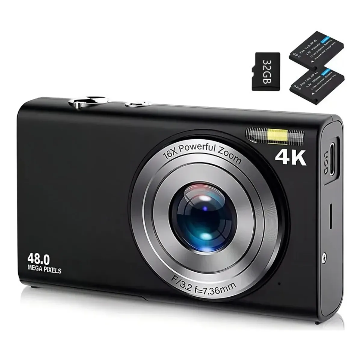 GIOIO - Cámara Digital 1080p 4K Webcam Filtros Principiantes 32gb