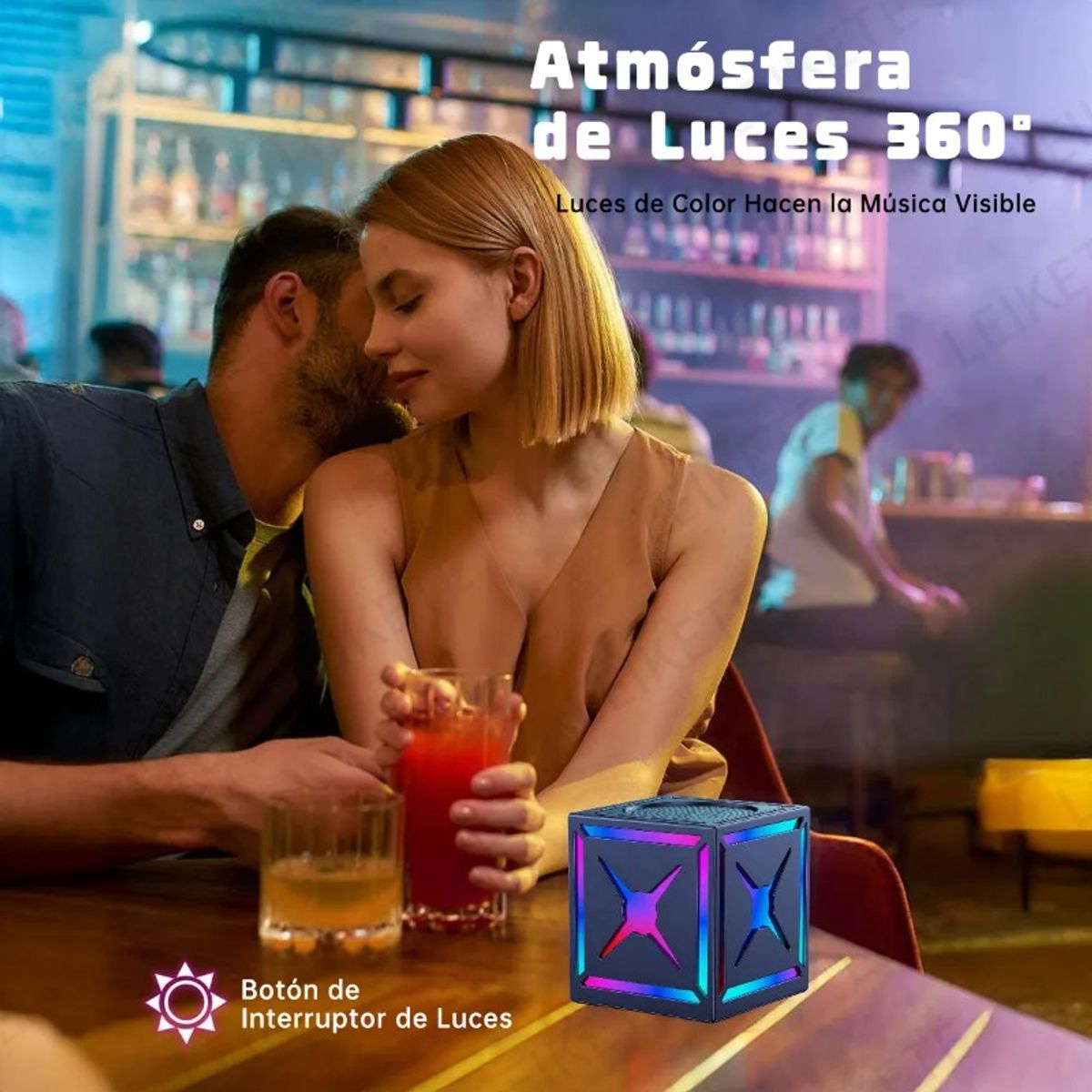 GIOIO - Bocina Inalámbrica Portátil 360° Con Bluetooth Para Exterior