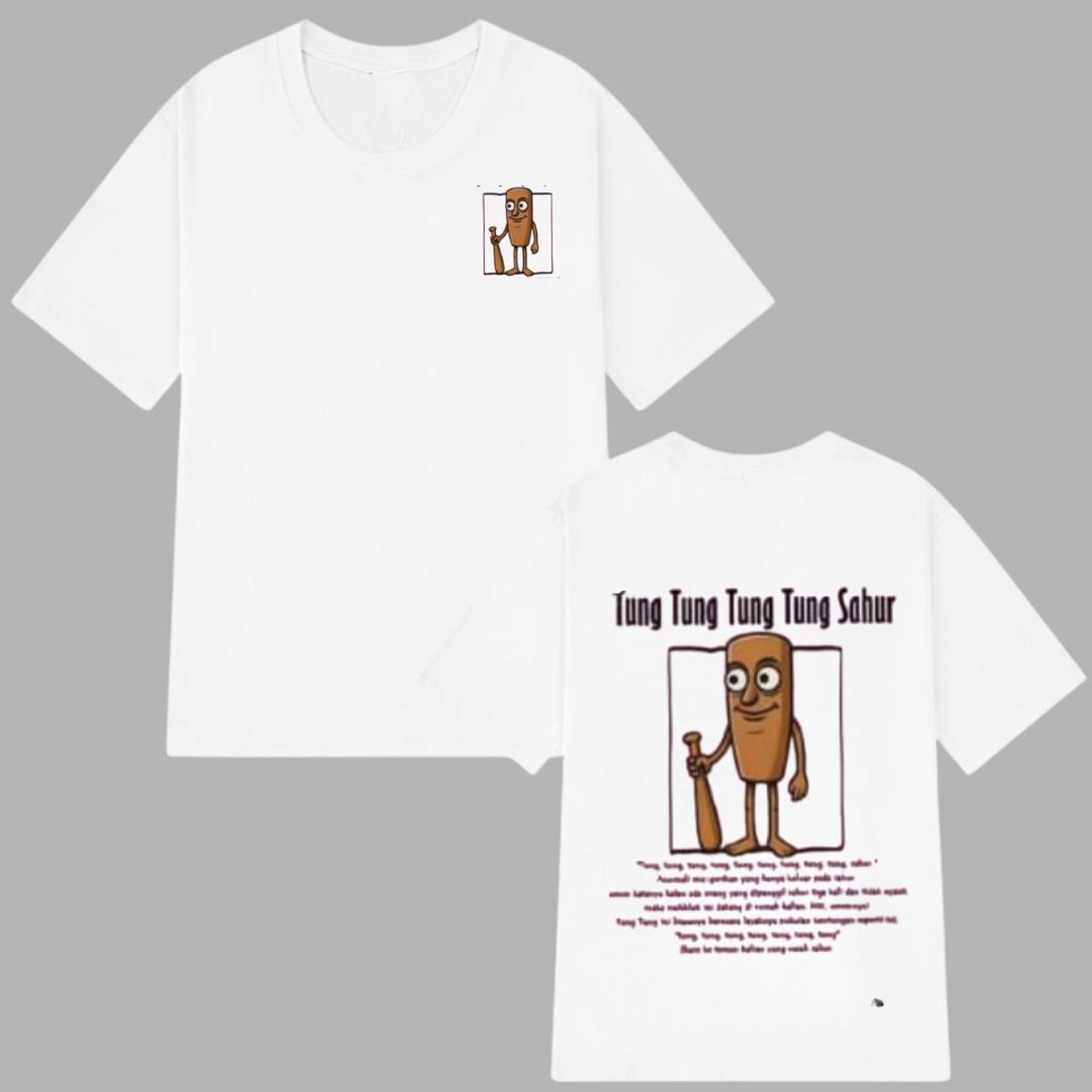 GENERICO - Polo Tung Tung Sahur de Tralalero Tralala - Tallas 6 hasta  XL