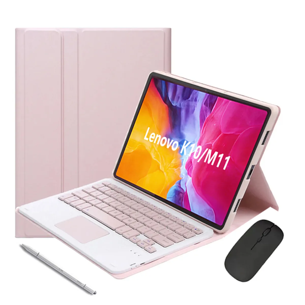 LENOVO - Tablet Lenovo M11 k10 8GB+128GB WiFi y Teclado Estuche-Rosa+ Lápiz + ratón