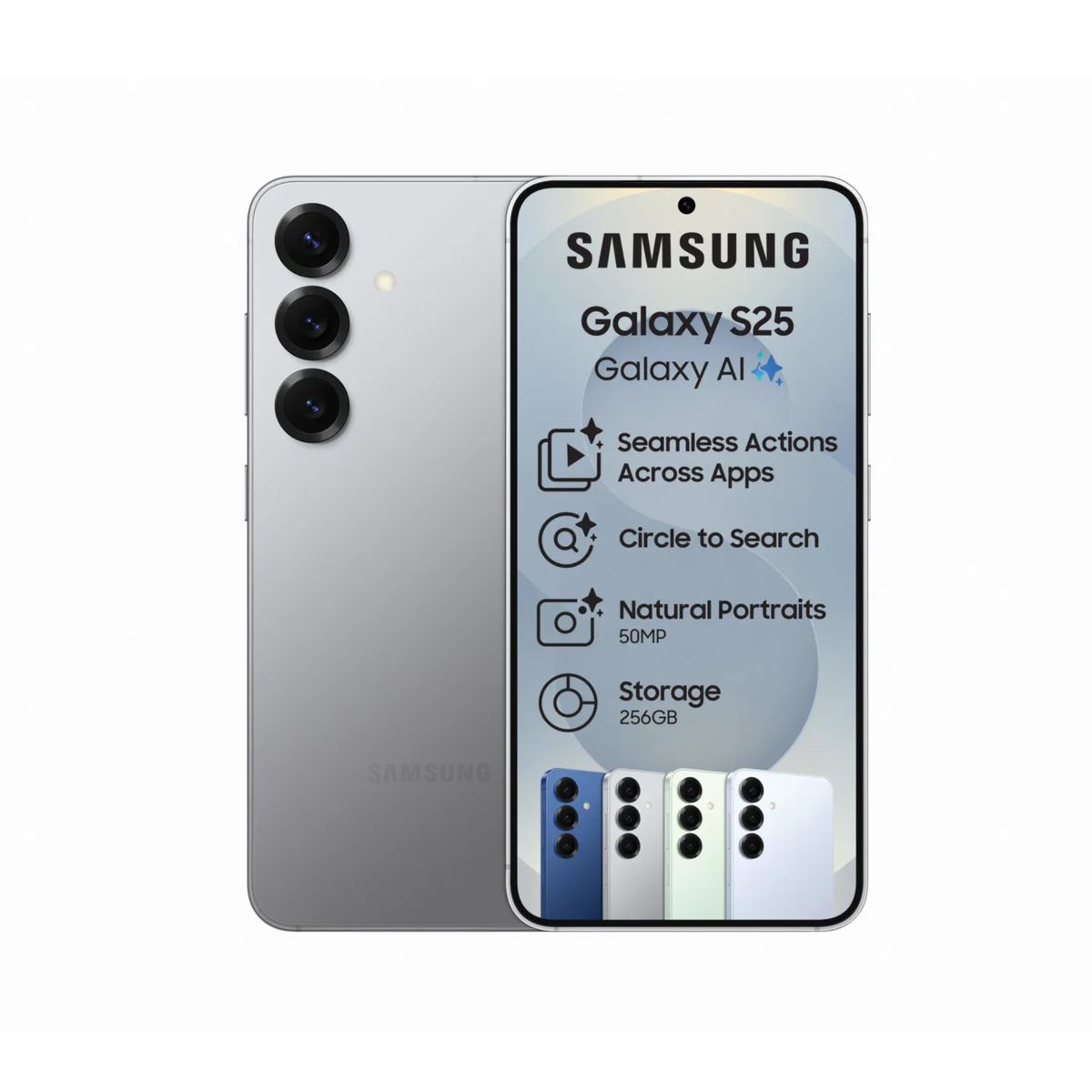 SAMSUNG GALAXY S25 12GB RAM 128GB - SILVER- OPEN BOX SAMSUNG ...