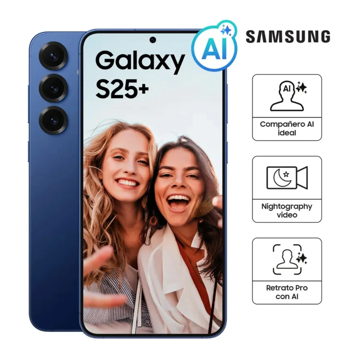 SAMSUNG - SAMSUNG GALAXY S25 PLUS 12GB RAM 256GB - NAVY-OPEN BOX
