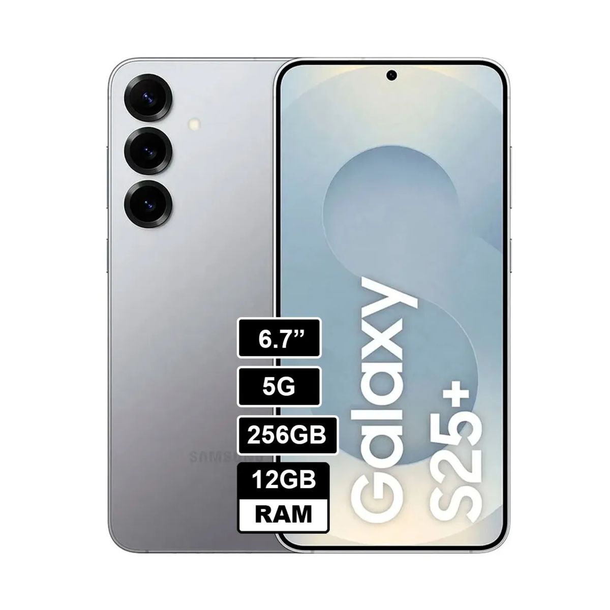 SAMSUNG - SAMSUNG GALAXY S25 PLUS 12GB RAM 256GB - SILVER-OPEN BOX