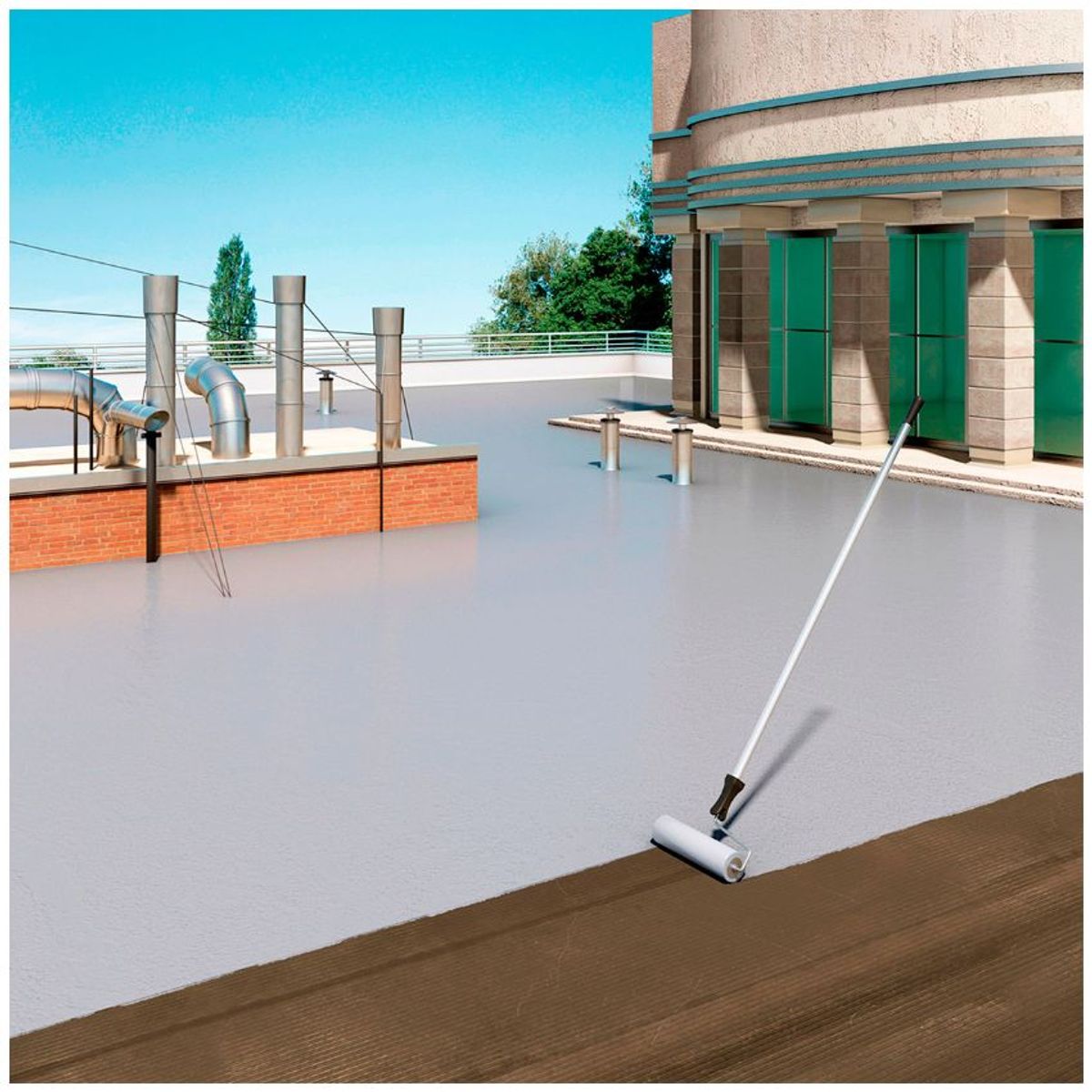 GENERICO - Pack 2 Impermeabilizantes para techos con fibra gris x 4lt