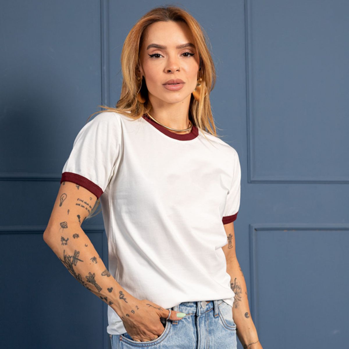 GENERICO - POLO BICOLOR PARA MUJER
