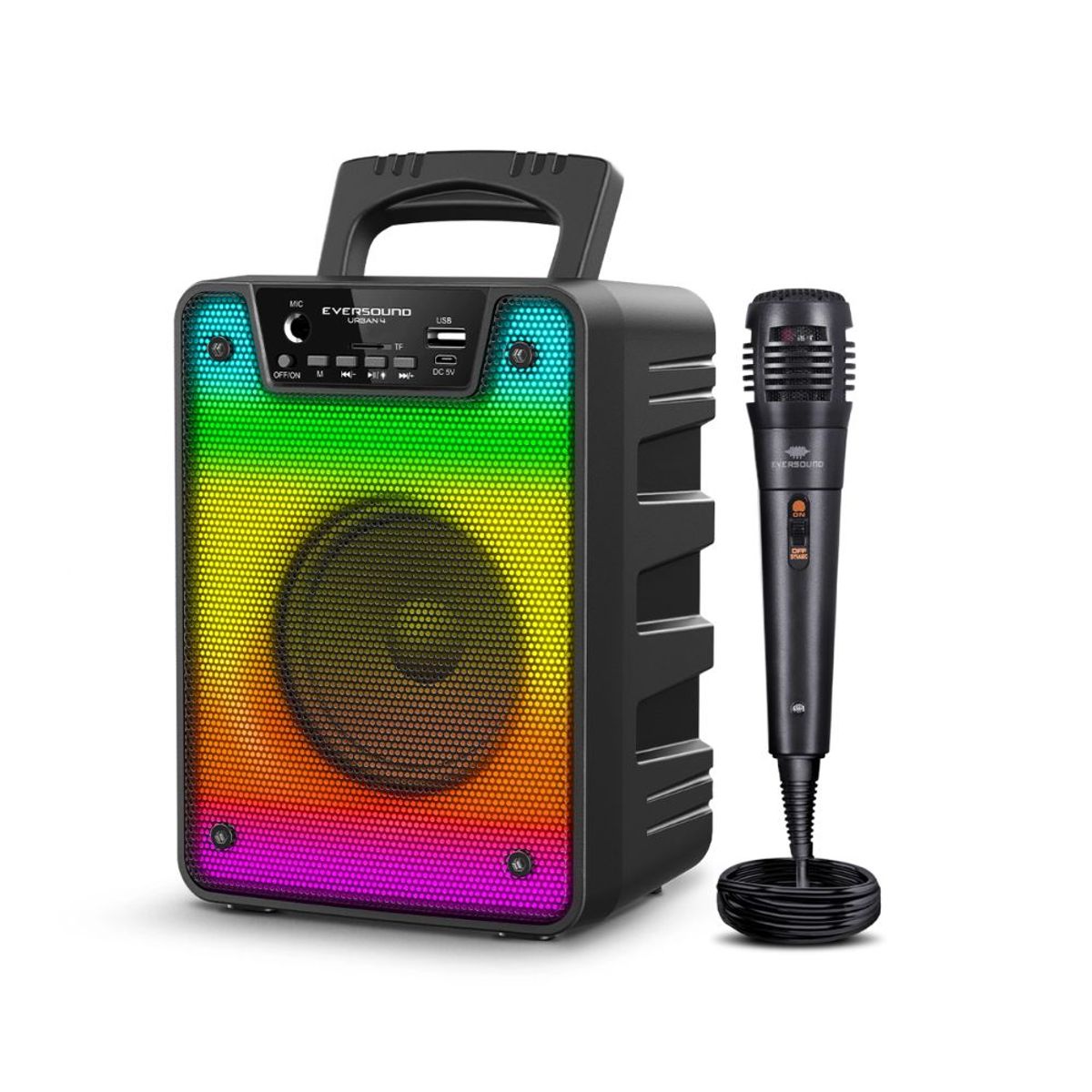 EVERSOUND - Parlante Bluetooth Eversound Urban 4 RGB Micrófono Fm