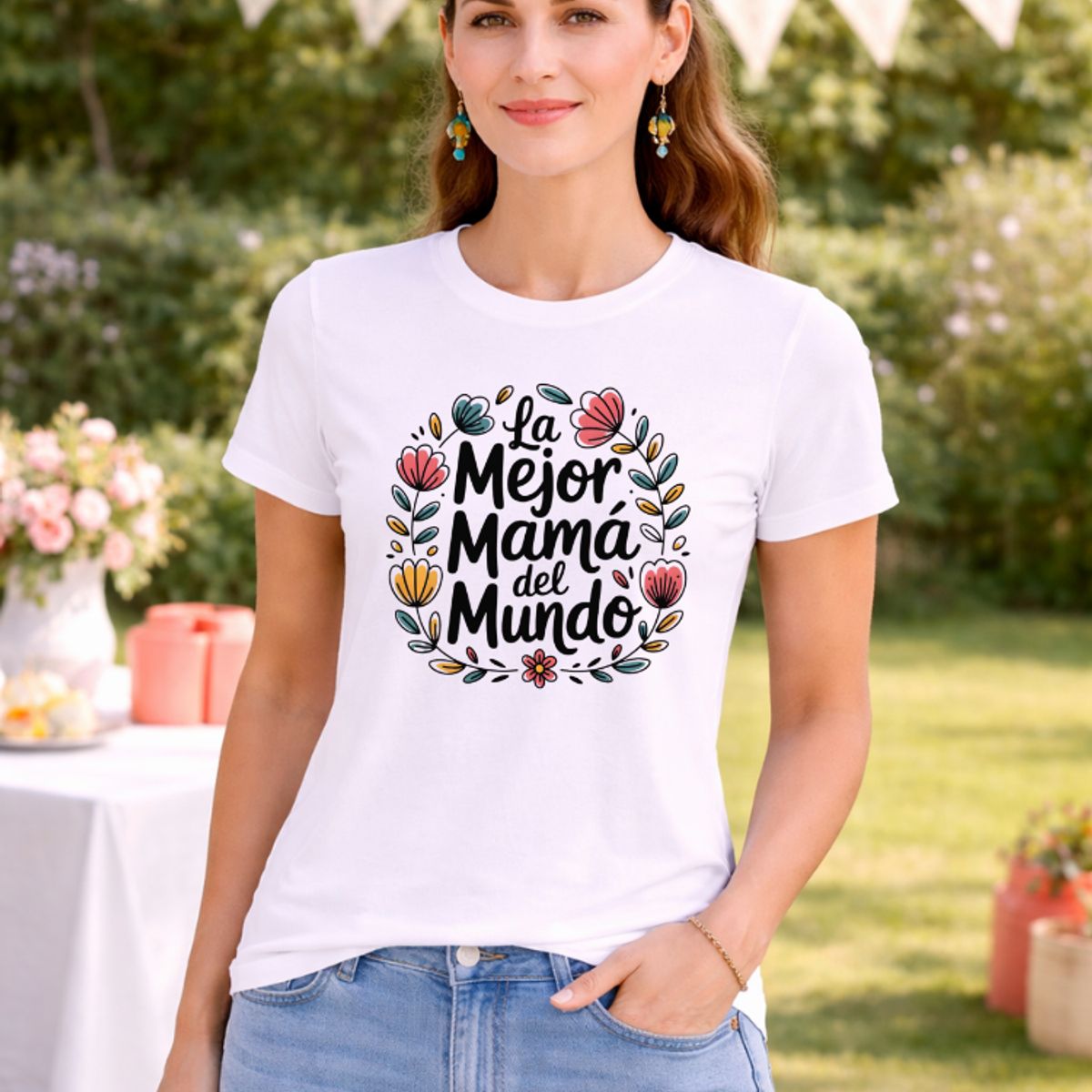 AQUA&MODA - Polo Día de la Madre 100% Algodón Jersey 30-1 Alta Calidad Mujer AquaModa Regalo Mamá DM2