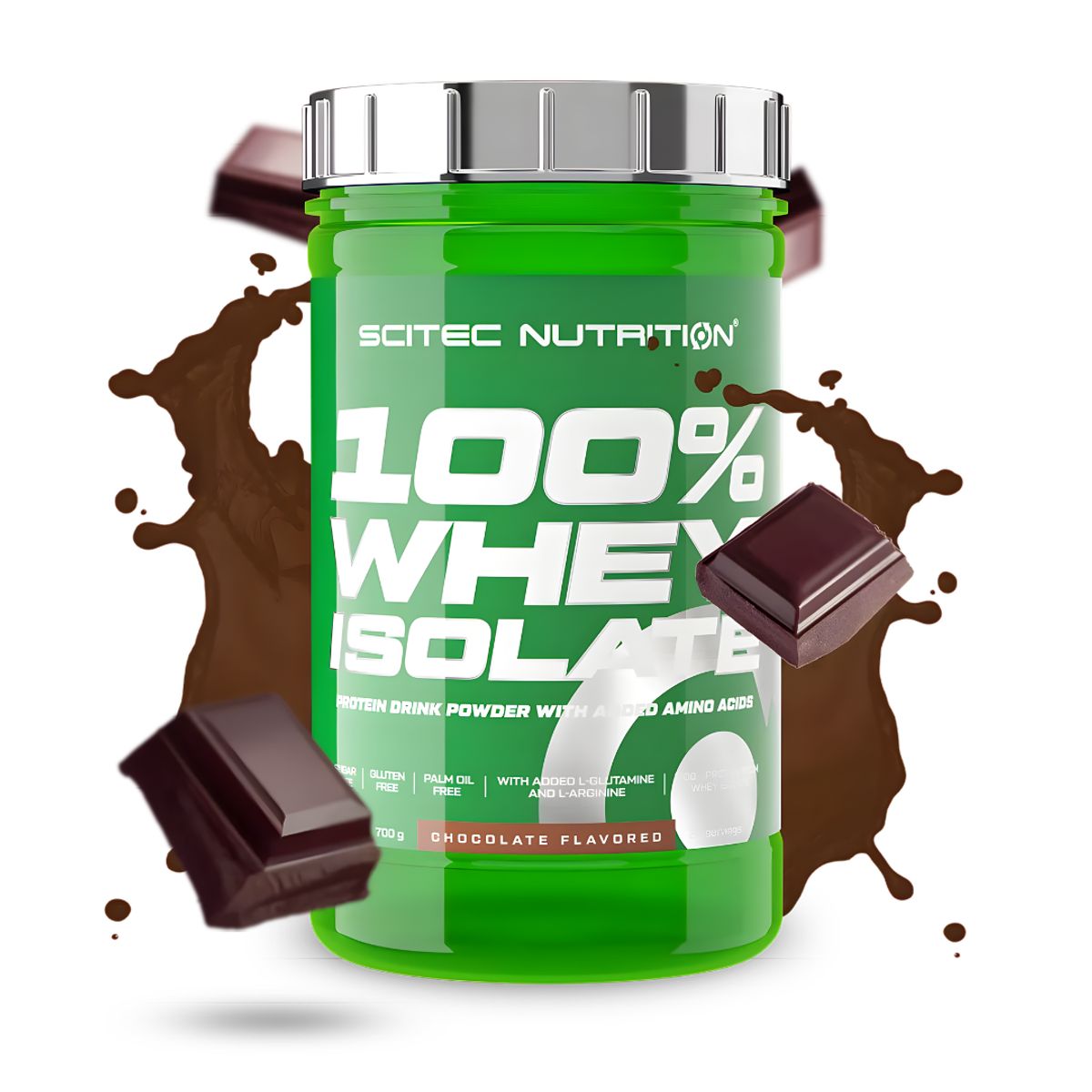 SCITEC NUTRITION - 100 % Whey Isolate - Proteina Isolatada Scitec Nutrition 700 g - Chocolate + Straps