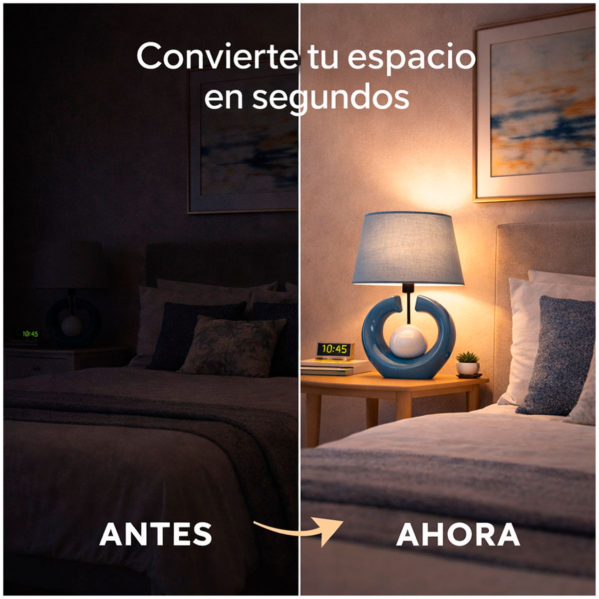 GENERICO - Lámpara de Mesa Moderna Decorativa Base de Cerámica Diseño Elegante para Dormitorio y Sala